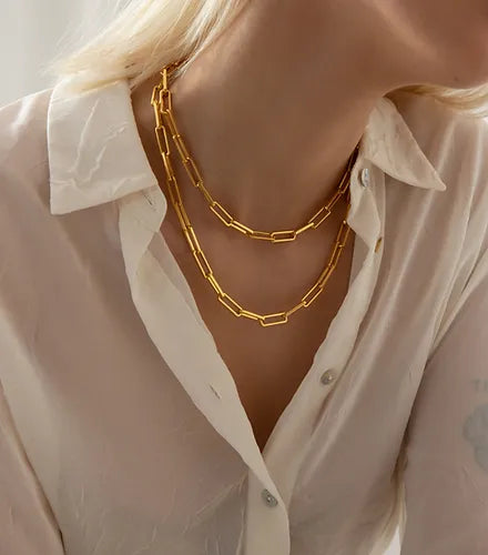 Gold Chunky Paperclip Chain
